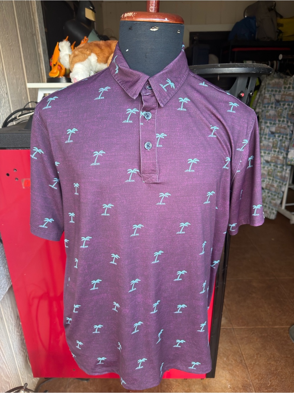 PreOwned Kahala Polo Shirt Men's Medium Hawaiian Print Multicolored